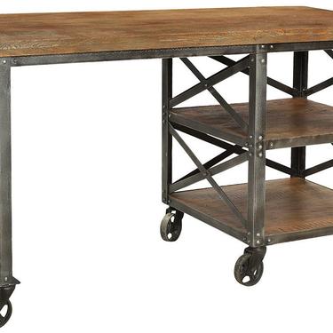 Industrial Desk on Casters by Terra Nova Furniture Los Angeles 
