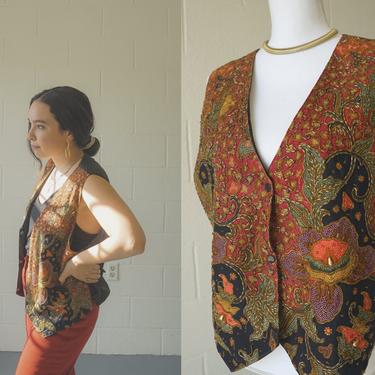 Vintage Beaded Vest | 90s Ana Mori | All Size 