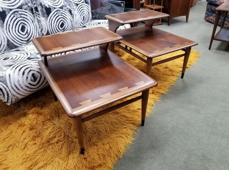                   Pair of Mid-Century Modern step table from the Acclaim collection by Lane