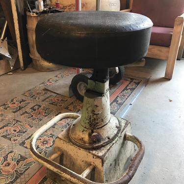 Large industrial stool with steel base 29" tall