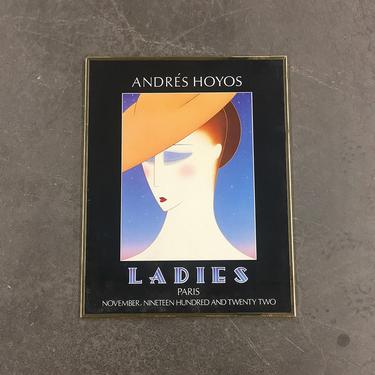 Vintage Andres Hoyos Poster 1980s Retro Size 28x22 Art Deco + Ladies + 1922 + Reproduction Print + Womans Portrait + Home and Wall Decor 