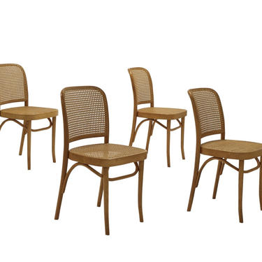 Set of four vintage bentwood Thonet chairs 