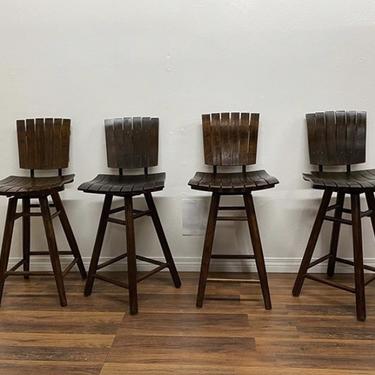 4 Mid century counter stools 
