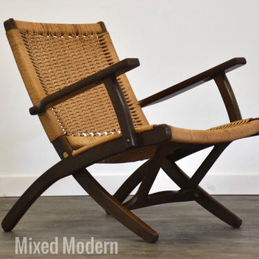 Hans Wegner Style Folding Lounge Chair 
