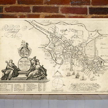 1728 Boston Vintage Map Canvas Print 