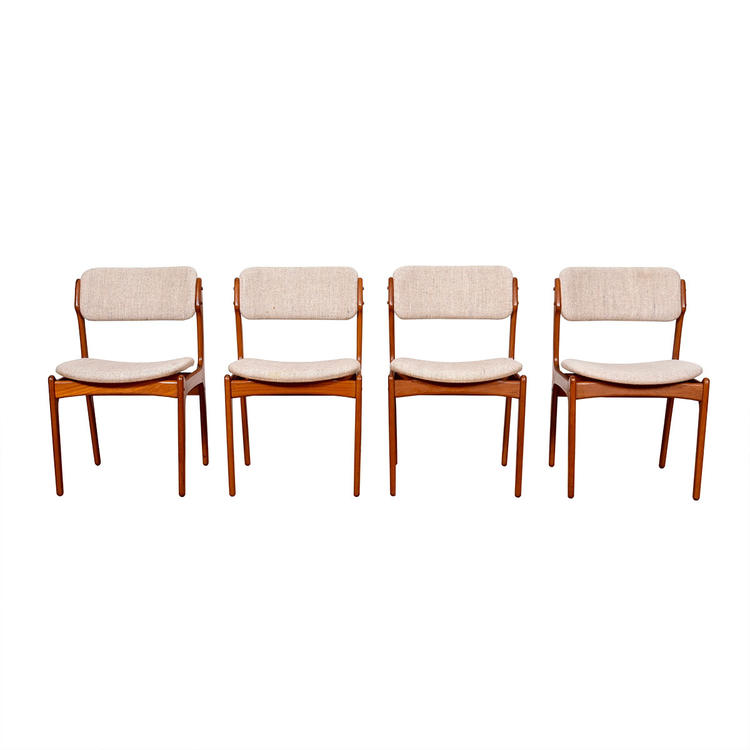 Set of 4 Erik Buch Danish Teak Dining Chairs