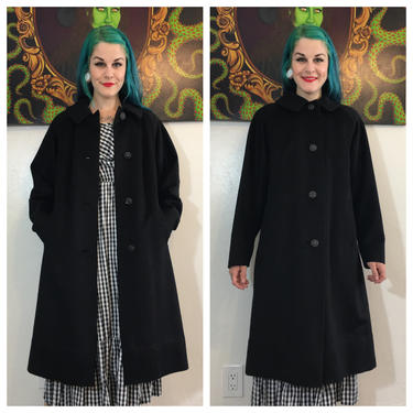Vintage 1960’s Black Wool Coat by hannah’l 