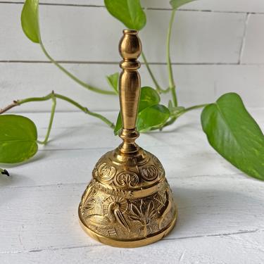 Vintage Brass Hand Aqvila Angvs Pelicanvs Leo Prayer Bell // Vintage Brass Animal Bell // Bedside, Dinner, Pet Dinner Bell // Perfect Gift 