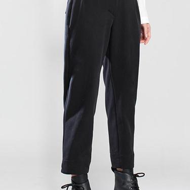 Asymmetric Tapered Leg Tailored Pants in BLACK or NAVY