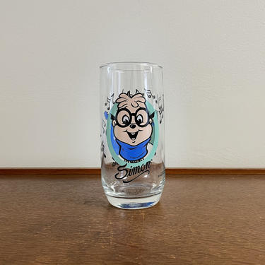 Vintage Libbey &amp;quot;The Chipmucks&amp;quot; Collectable Water Glass, 1985, &amp;quot;Simon&amp;quot; Cartoon Classics 