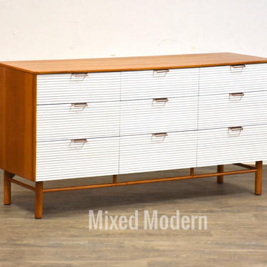 Raymond Loewy Mid Century Modern White Oak Dresser 