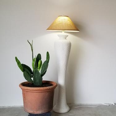 Vintage Faux Hand Sculpted Finish Plaster Floor Lamp 