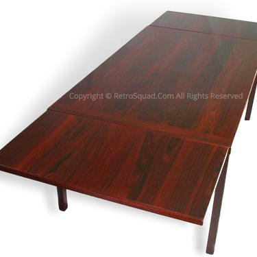 Brazilian Rosewood Pull Leaf Dining Table From Denmark 65&amp;quot; to 107&amp;quot;, Text / Call Offers 571 330 0810, MCM Eames Knoll Mid Century Modern, 