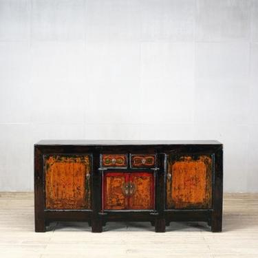 Chinese Sideboard with Two Drawers and Restoration