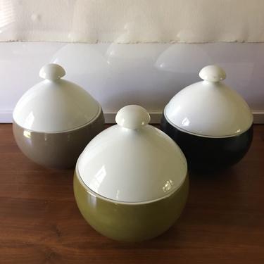 Ben Seibel Lidded Cannisters Trio Coolest sugar bowls 
