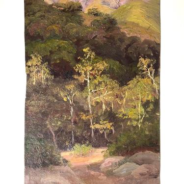 Frederick B. Kress California Impressionist Plein Air Oil on Canvas 14” x 8” Free Shipping 