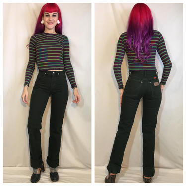 Vintage 1990’s Dark Green Denim Wrangler Jeans 