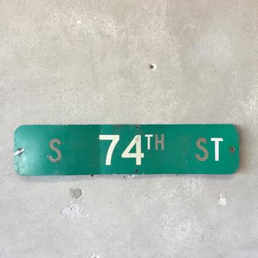 Vintage Seattle St Sign S 74th St
