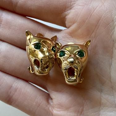 Rare GIVENCHY Gold Panther Earrings