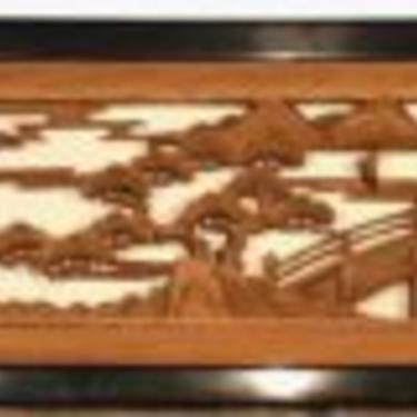Japanese Wood Carving Of Ranma (transom)
