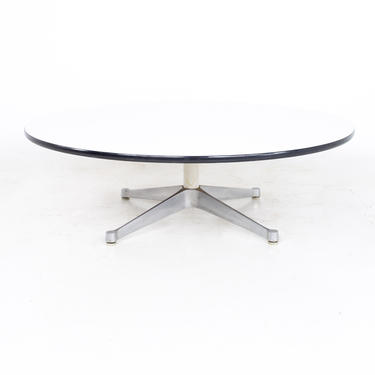 Charles and Ray Eames for Herman Miller Aluminum Group Mid Century Round Laminate and Stainless Coffee Table - mcm 