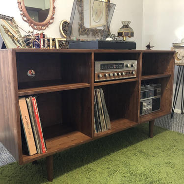 Mid Century Record Player Console 