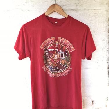 Summer Camp Indian Scouts 1989 Thin Soft Red Tee S/M 