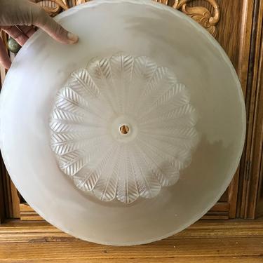 Art Deco Ceiling Mount Frosted  Glass Shade 