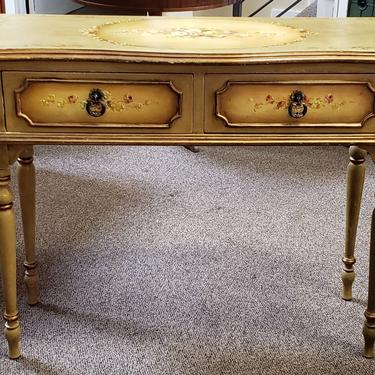 Item #CR3 Vintage Hand Painted Console / Hall Table c.1940