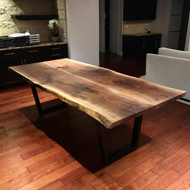 Black Walnut Book Matched Dining Table by Kristopher Kirkpatrick 