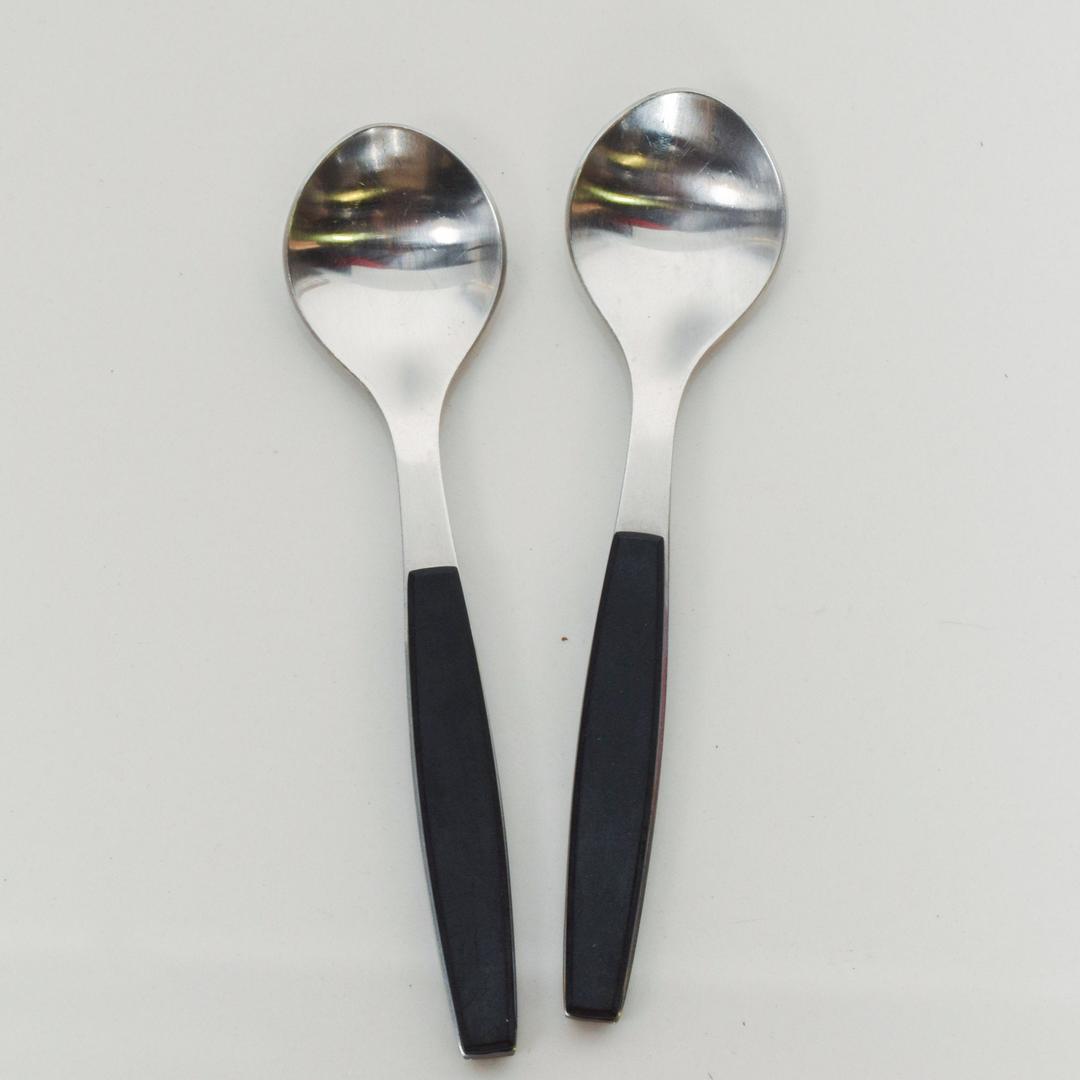 Georg Jensen Black Strata Stainless Steel Spoon 