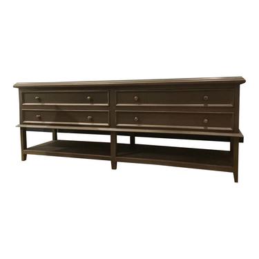 Modern Gray Wood Four Drawer Console Table