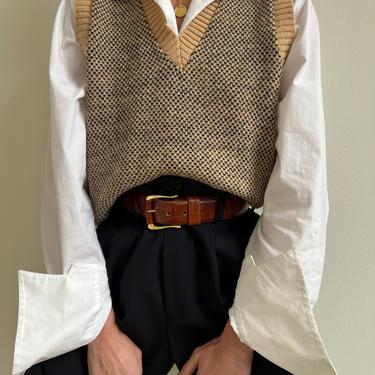 Vintage Cream/Navy Bird’s Eye Sweater Vest