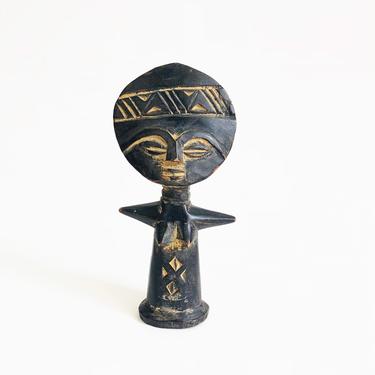 Vintage Ashanti Akuaba Carved Wood Fertility Doll / Ghana 