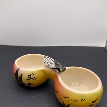 1940s Albert Ferlay Ceramics: Cicada Series Ring Dish 