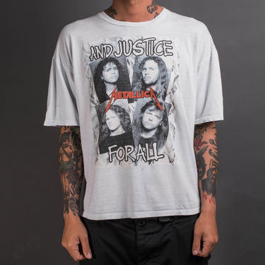 Vintage 1988 Metallica And Justice For All 4 Album T-Shirt by MillsAveVintage