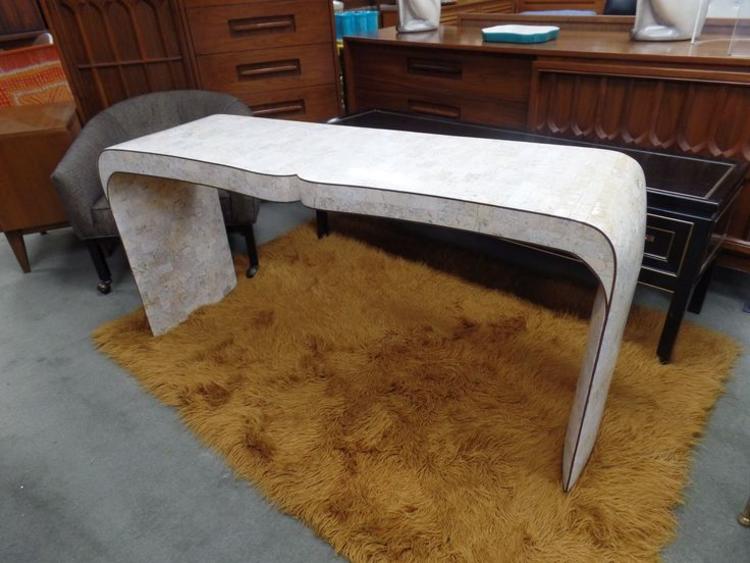 Vintage tessellated marble console table by Maitland-Smith