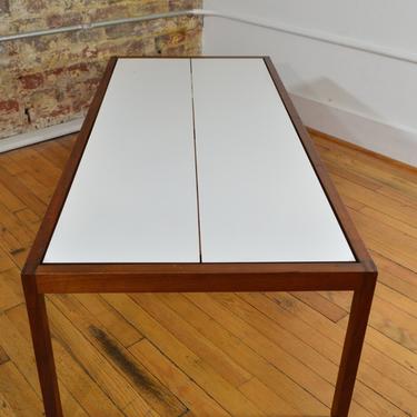 Knoll Walnut and Laminate Coffee Table White 