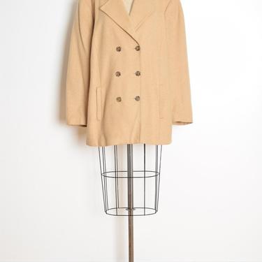 vintage 90s blazer Talbot's camel hair beige wool jacket light coat XL neutral clothing 