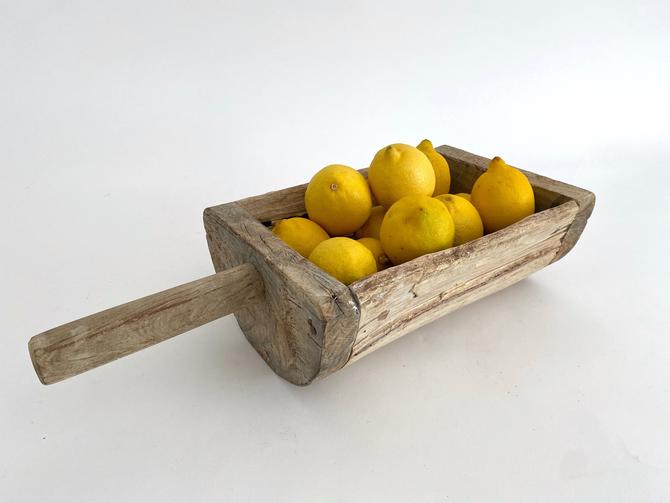 Rustic Hand-Carved Wood Tray/ Bowl With Handle by ShoppingWithShelley