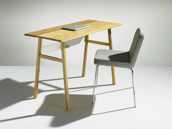 Modern Solid Oak Desk 