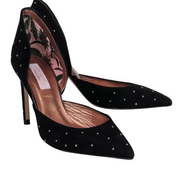 Ted Baker - Black Suede Studded Pointed Toe Pumps Sz 9.5