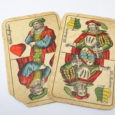 Pair 1800's Playing Cards, Ulr Rudenz &amp;  Werner Stauffacher , Hungarian Playing Card Co, Hungary 