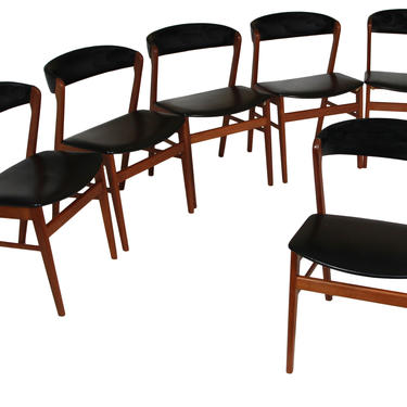 Set Of 6 Danish Modern Chairs By Sax Mobler 