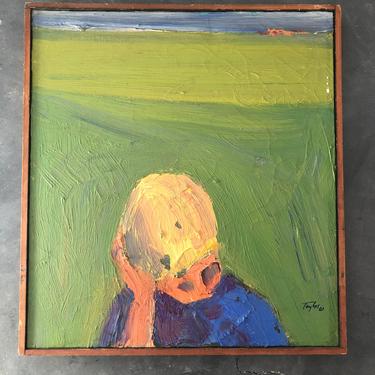 Reserved - Wayne Norman Taylor Modernist Oil painting Titled Girl 