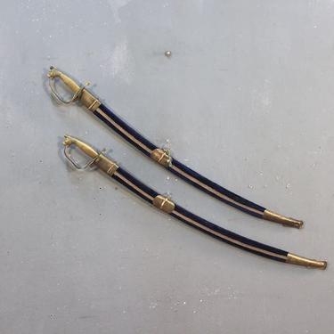 Pair of Indian Saber Swords with Velvet Scabbards