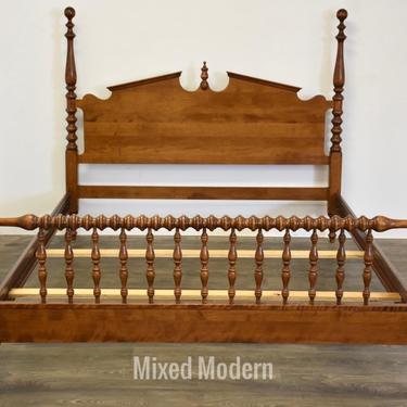 Ethan Allen Heirloom Solid Maple Queen Bed 
