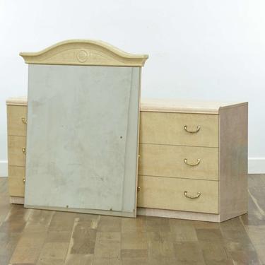 Good Companies Neoclassical Marble-Look Long Dresser 
