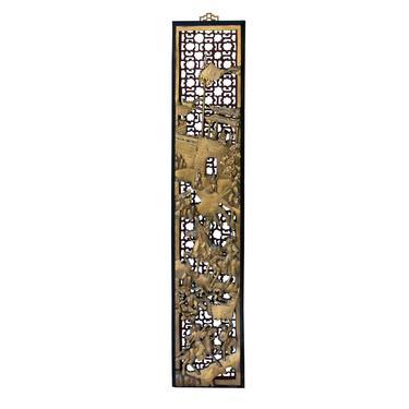3D Golden Lacquer Wood Carving &amp;quot;Story Of Ancient Warriors V&amp;quot; Wall Panel cs5309E 