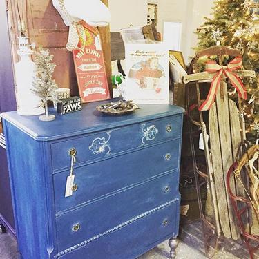 This tall dresser is perfect for a bit/man in your life looking for a little rustic charm! #stylishpatina #vintagefurniture #vintagestyle #atticdc #interiordesign